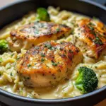 Creamy Chicken Broccoli Orzo Recipe