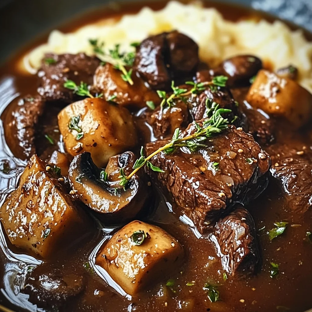 French Countryside Beef and Mushroom Stew