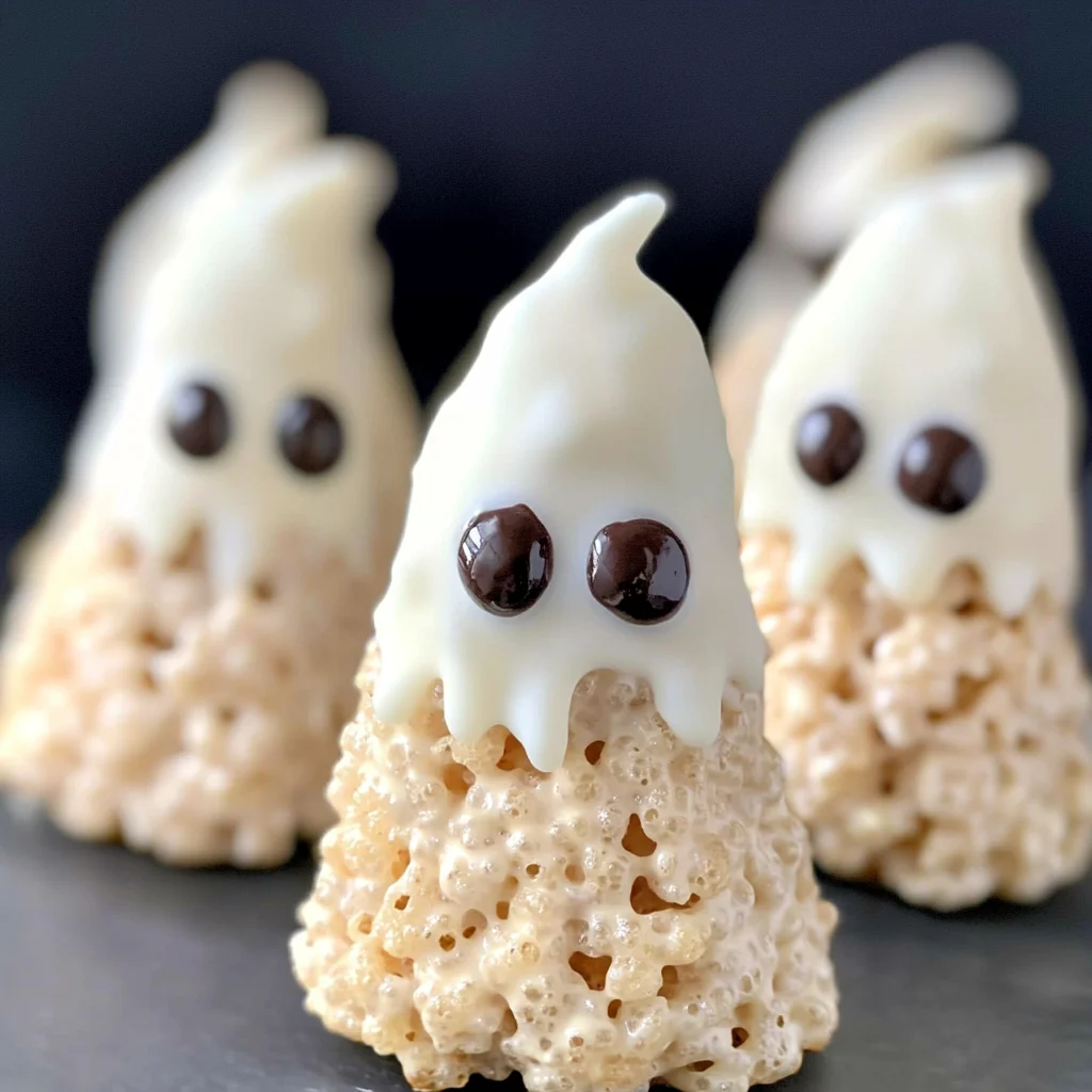 Rice Krispie Treat Ghosts