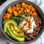 Sweet Potato & Ground Beef Protein Bowl with Cottage Cheese