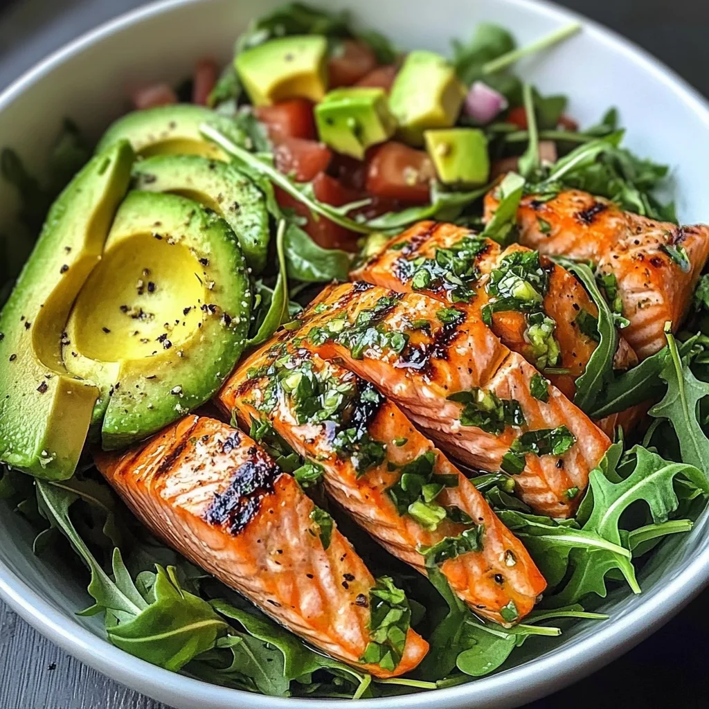 Zesty Salmon & Avocado Salad Bowl