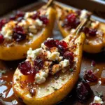 Baked Pears Feta Honey Cranberries