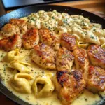 Cheesy Garlic Cajun Chicken Tortellini with Velveeta Cream Sauce