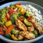 Chicken Veggie Stir-Fry with Brown Rice Bowl