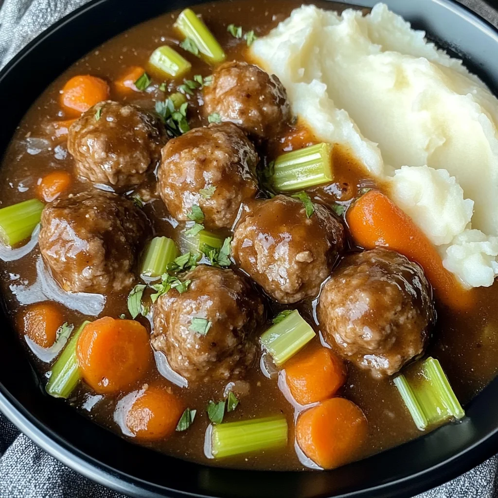 Easy Frozen Meatball Pot Roast (Slow Cooker Dinner Recipe)