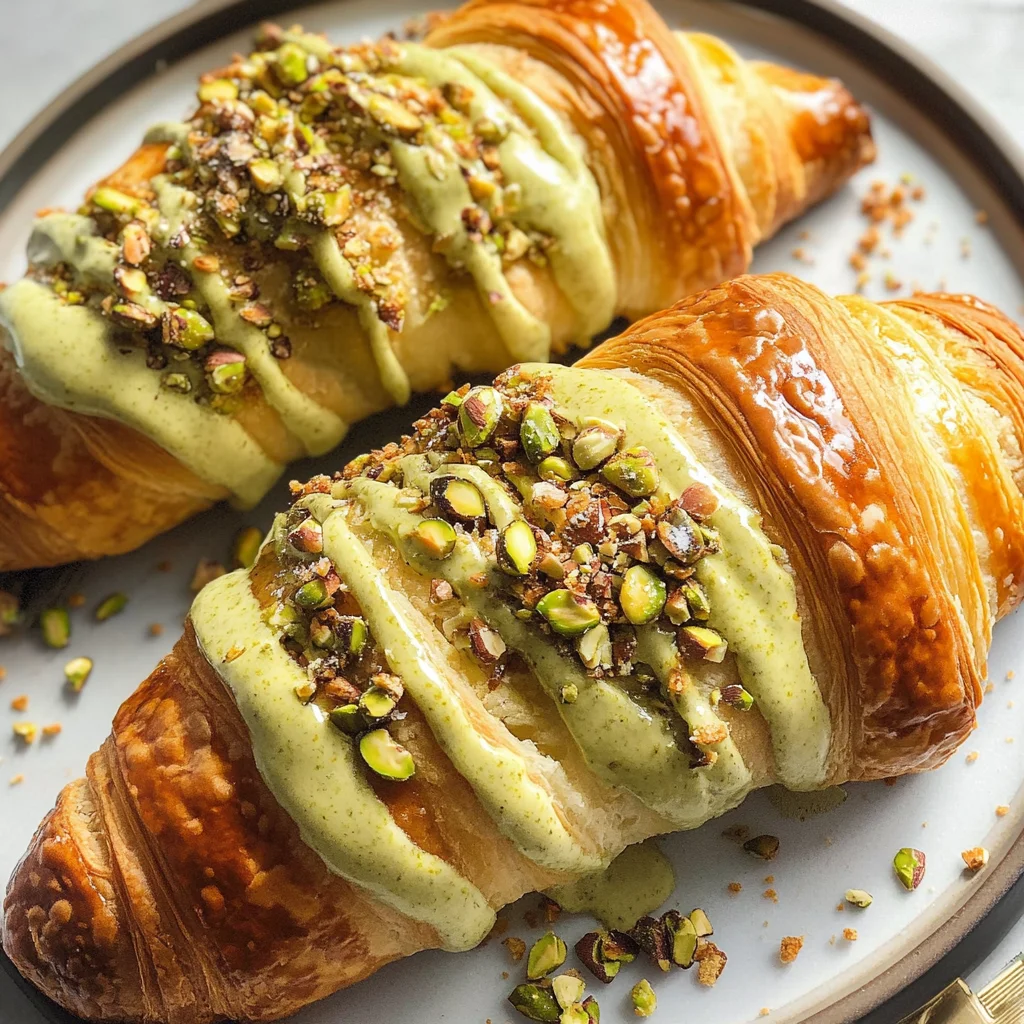 Easy Pistachio Croissants