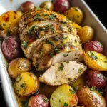 Garlic Herb Roasted Chicken Breast with Baby Potatoes