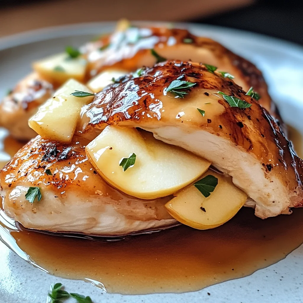 Maple Glazed Apple and Brie Stuffed Chicken Delight