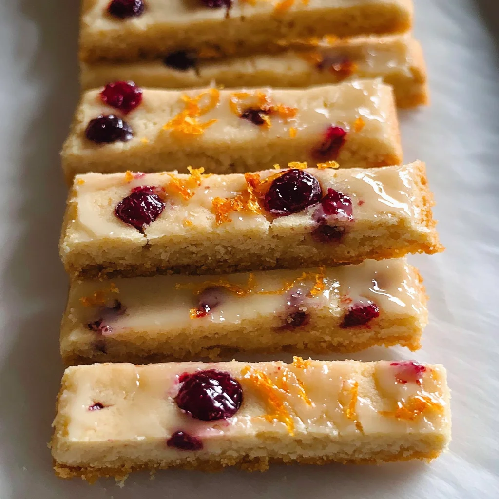 Orange Cranberry Shortbread Cookies