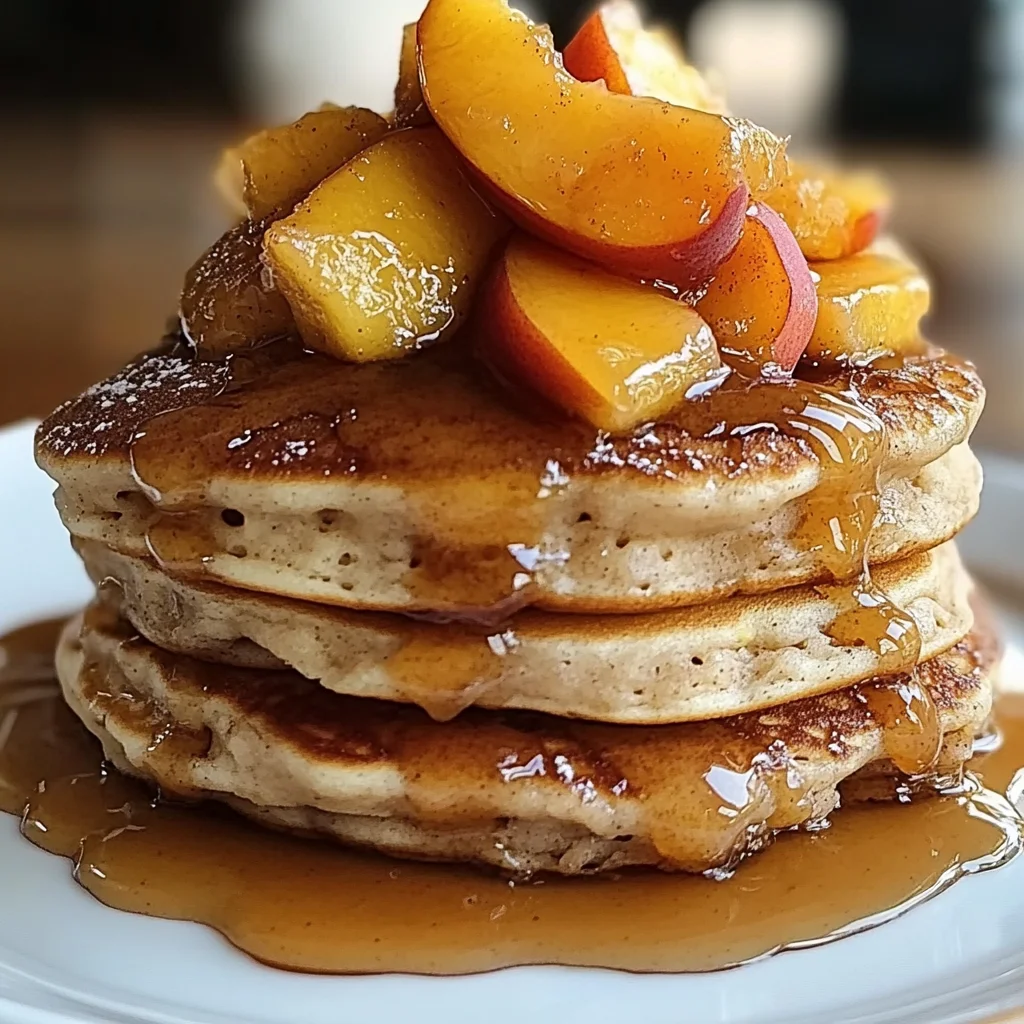 Peach Cobbler Pancakes
