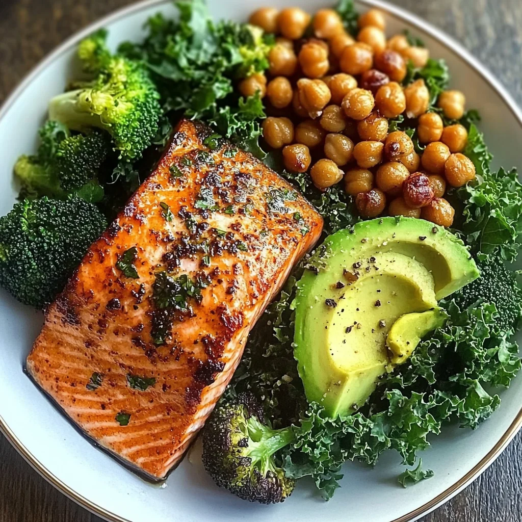Roasted Chickpea & Salmon Power Plate
