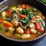 Rustic Tuscan Bean Soup with Fresh Herbs