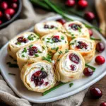 Savory Christmas Cranberry Roll Ups