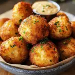 Spicy Crawfish Hush Puppies with Creole Dipping Sauce