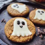 Spooky Ghost Brown Butter Pumpkin Cookies