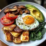 Sunny Veggie & Halloumi Breakfast Plate
