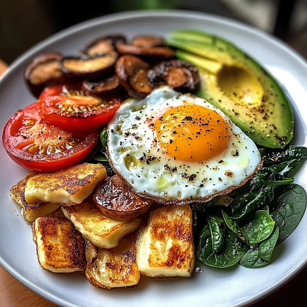 Sunny Veggie & Halloumi Breakfast Plate