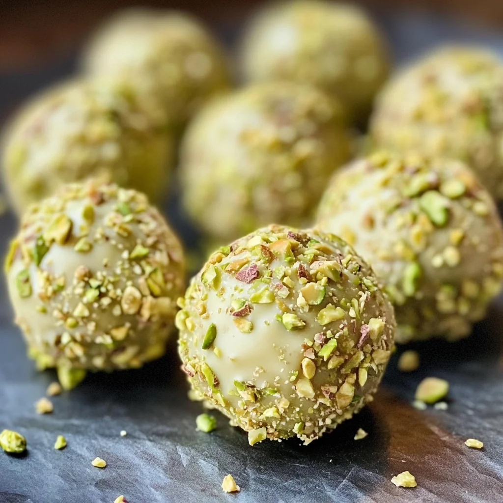 White Chocolate Pistachio Truffles
