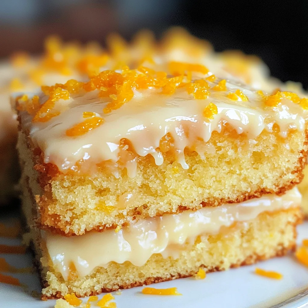 BEST Orange Drizzle Traybake Cake