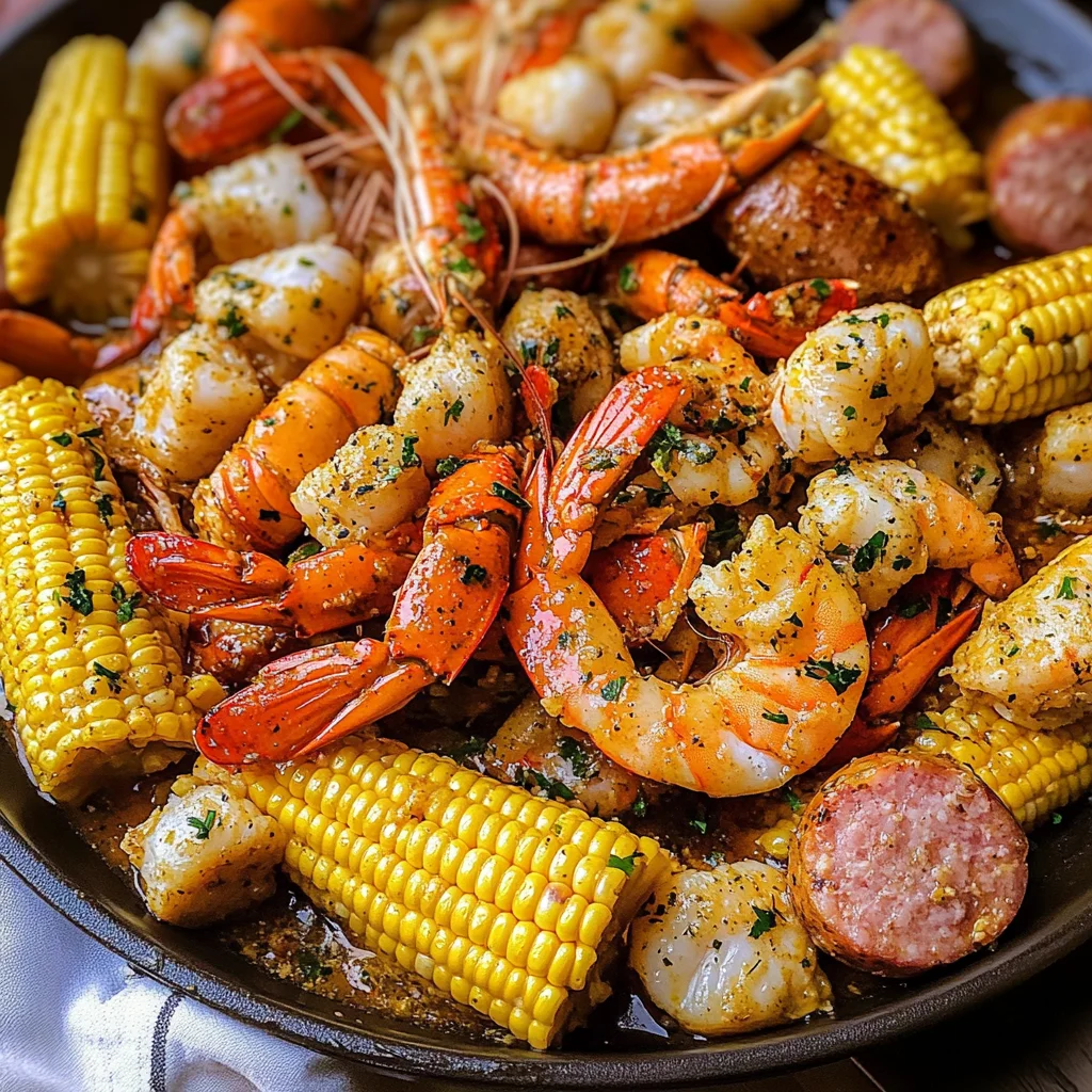 Cajun Seafood Boil with Garlic Butter Sauce