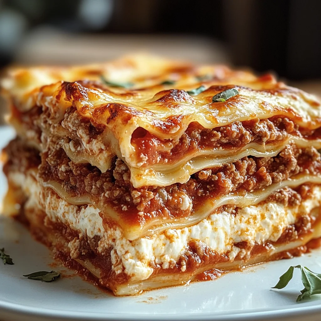 Classic Lasagna with Ricotta and Meat Sauce: A Must-Try!