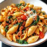 Creamy Chorizo Pasta with Spinach