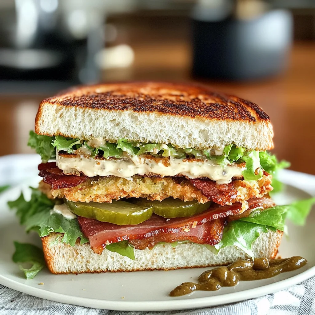 Crunchy Fried Green Tomato BLT Sandwich - Alrightwithme