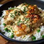 Easy Creamy Smothered Chicken And Rice Dinner Recipe