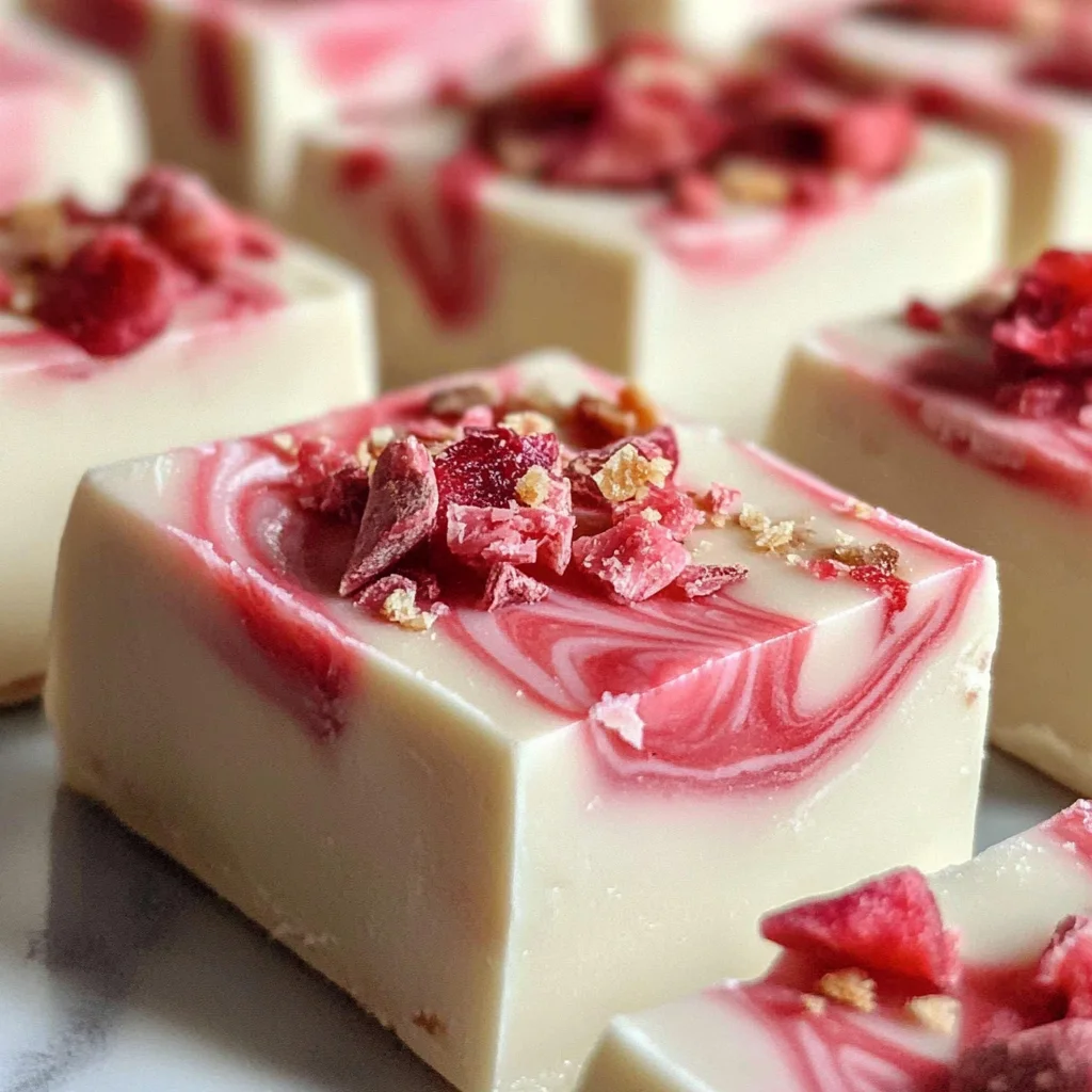 Easy White Chocolate Strawberry Fudge