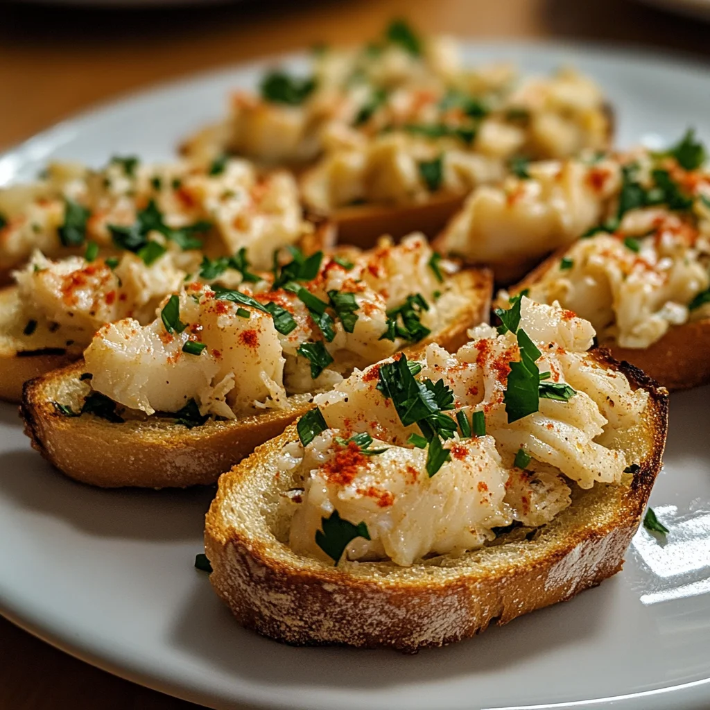 Garlic Butter Crab Toasts