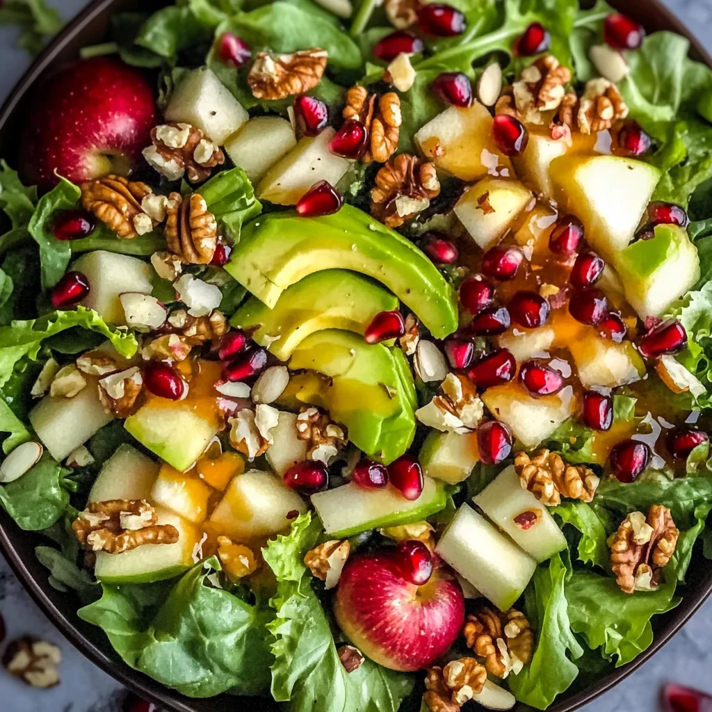 Juicy Christmas Salad with Honey Mustard Dressing