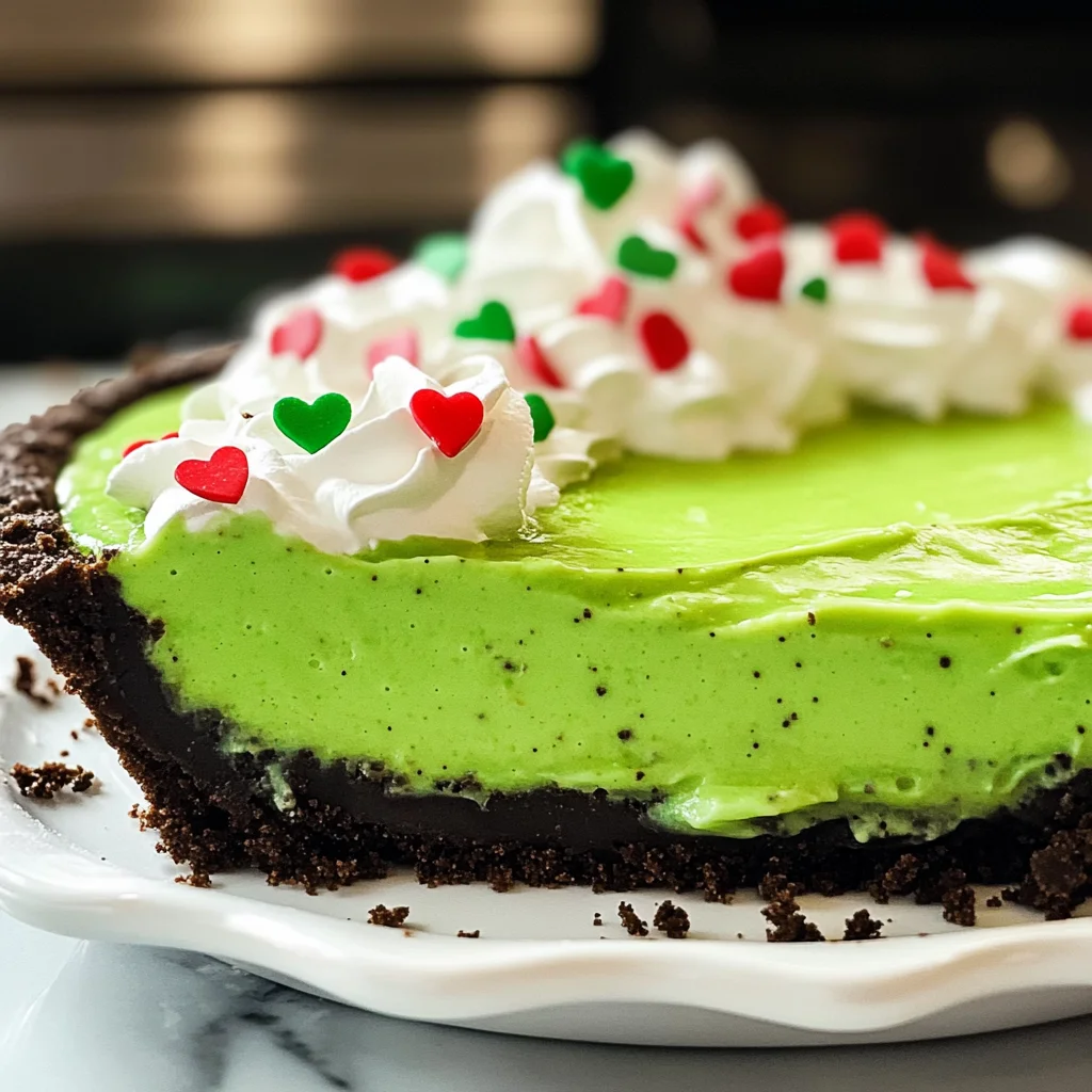 No Bake Grinch Pie