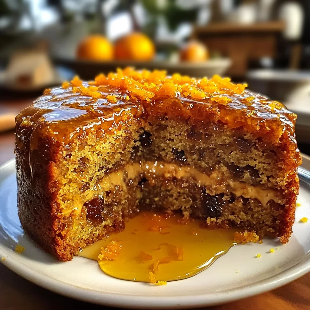 Orange & Cardamom Date Cake with Honey Drizzle