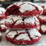 Red Velvet Crinkle Cookies