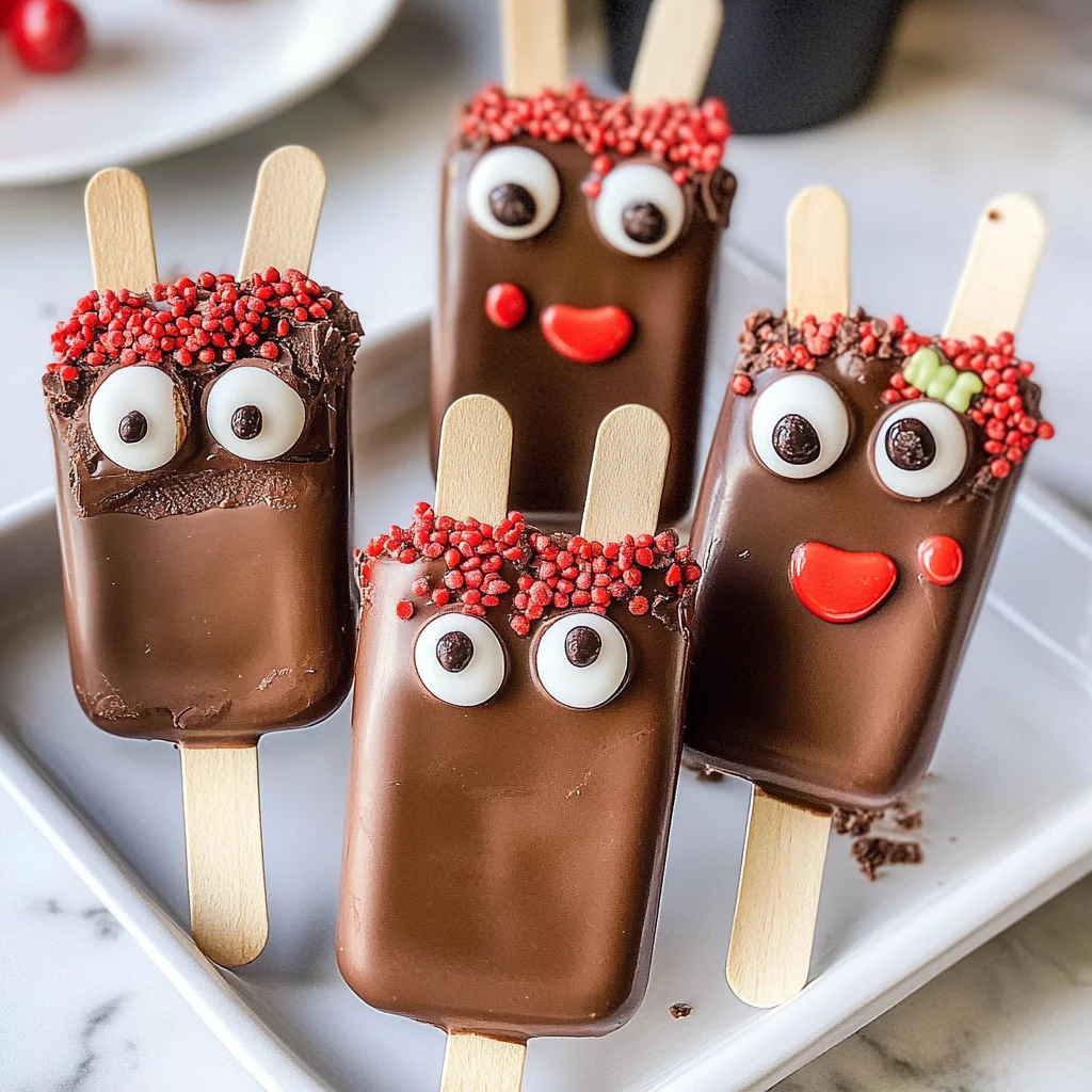 Rentier Cakesicles mit Nuss-Nougat-Creme