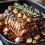 Roasted Bone-In Lamb Shoulder with Garlic and Honey-Rosemary Glaze