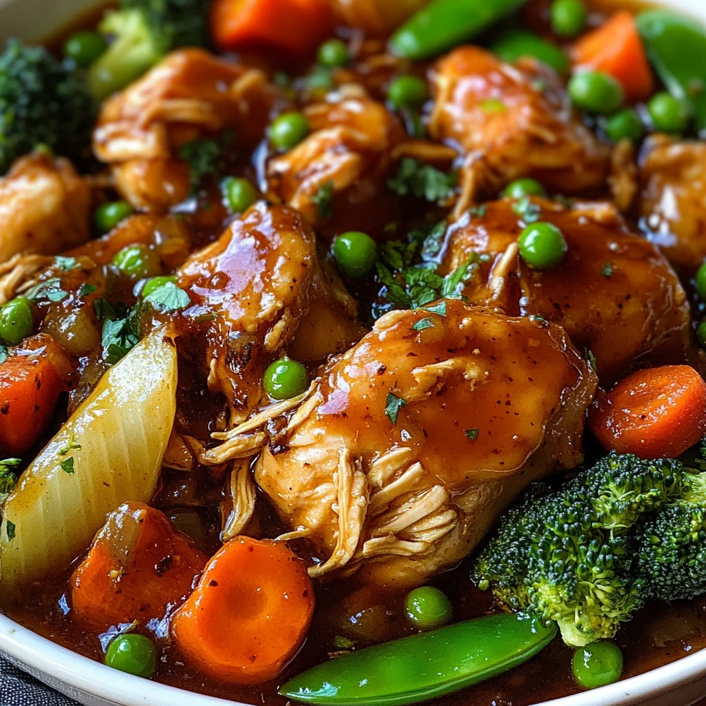 Slow Cooker Honey Garlic Chicken And Veggies Recipe