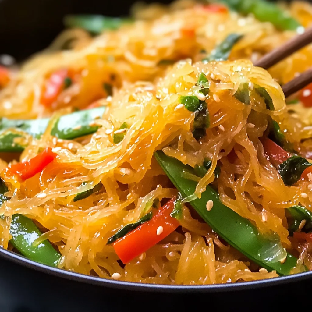 Spaghetti Squash Chow Mein