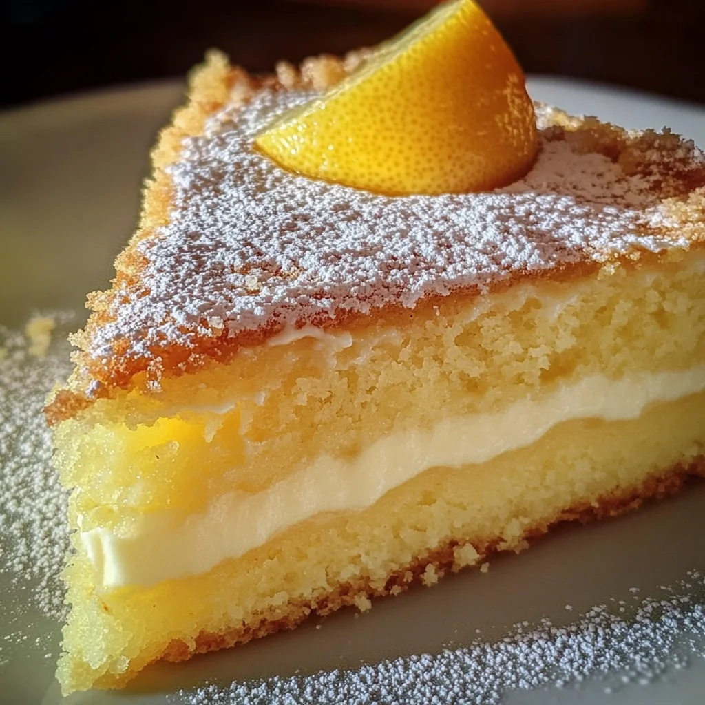 The Best Lemon Custard Cake