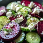 Vibrantly Easy Beet Salad with Feta and Cucumbers Delight