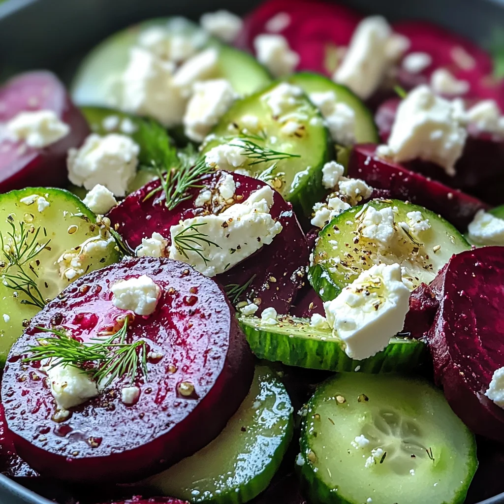 Vibrantly Easy Beet Salad with Feta and Cucumbers Delight