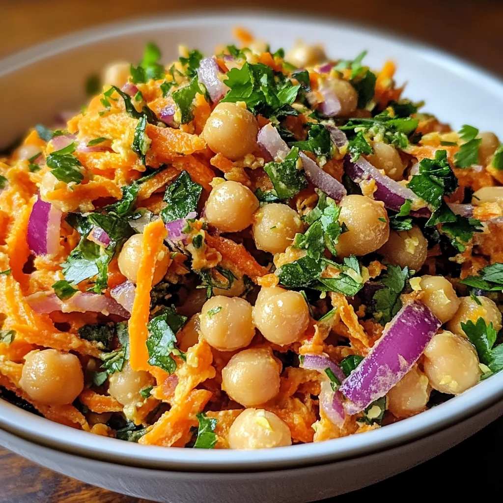 Carrot Ginger Chickpea Salad