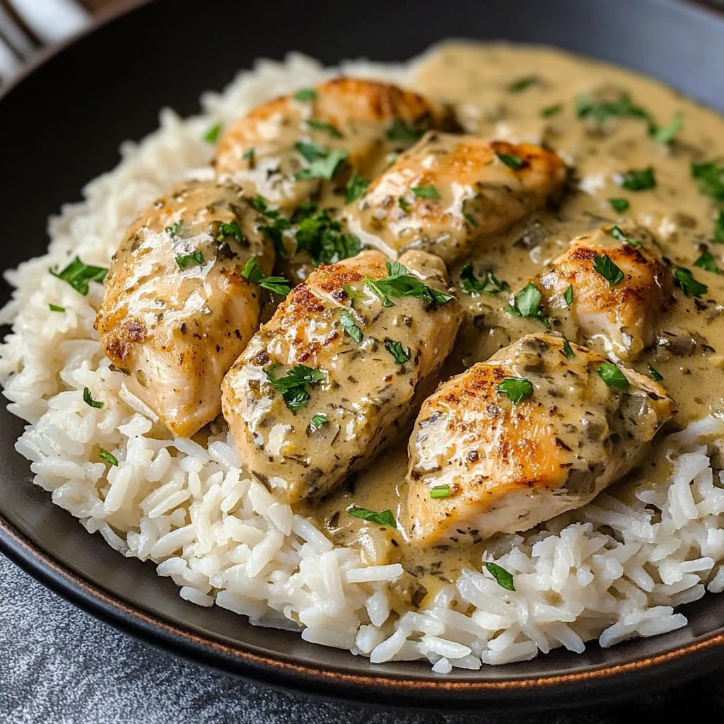 Creamy Herb Chicken & Basmati Rice – A Comforting, Flavor-Packed One-Pan Meal