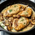 Creamy White apple vinegar Mushroom Chicken