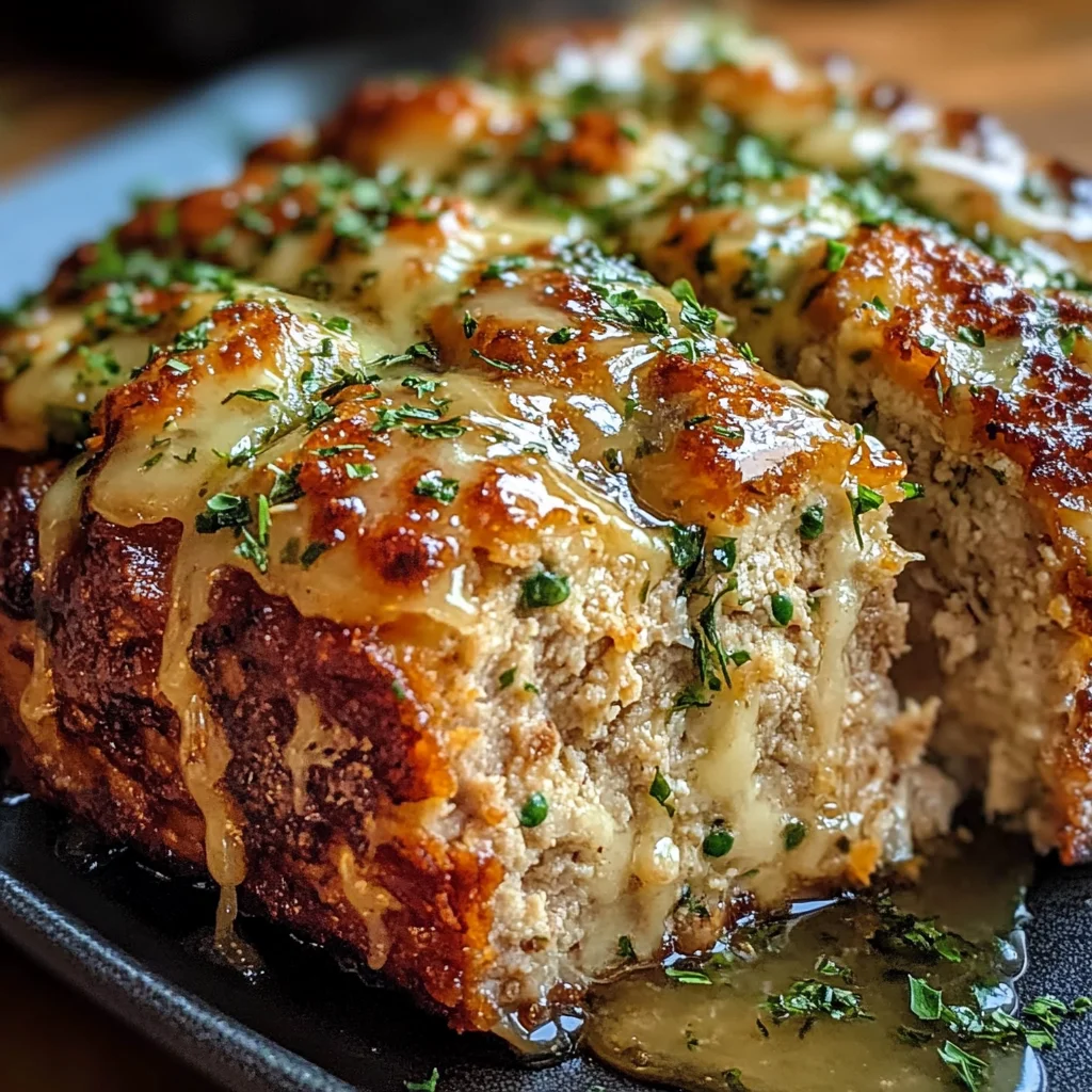 Garlic Parmesan Chicken Meatloaf
