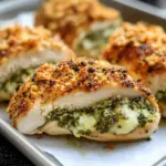 Healthy Pesto Stuffed Chicken Breast