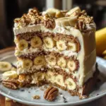 Heavenly Banana Walnut Cream Cake