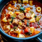 Italian Sausage Ditalini Minestrone Soup