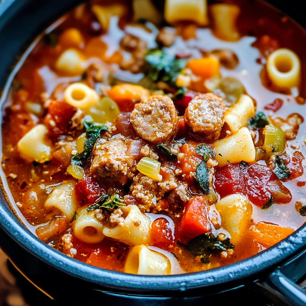 Italian Sausage Ditalini Minestrone Soup