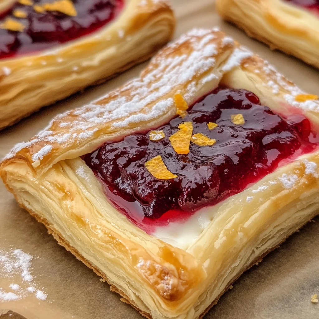 Leftover cranberry sauce cheese danish